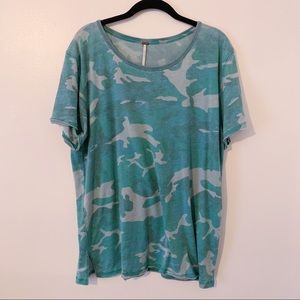 NWOT Free People Camo T-Shirt